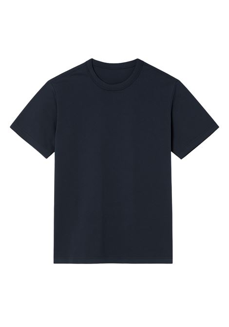 An essential and elegant midnight blue Ice cotton T-shirt designed to provide freshness and style for any occasion. ALPHA STUDIO |  | AU-1330C1001